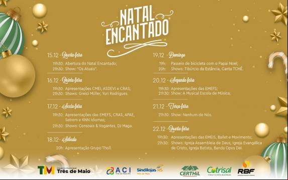 Programação segue até o dia 22 de dezembro